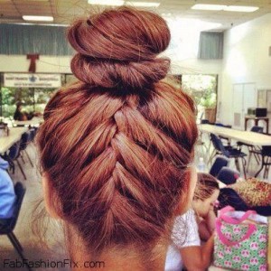 French Braided Bun Hair style