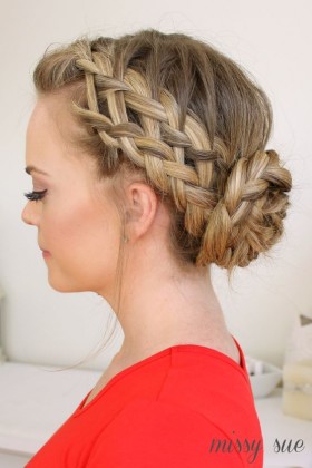 French Braided -Bun Hairstyle