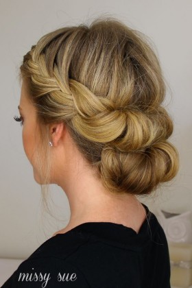 French Braided Bun Hairstyle