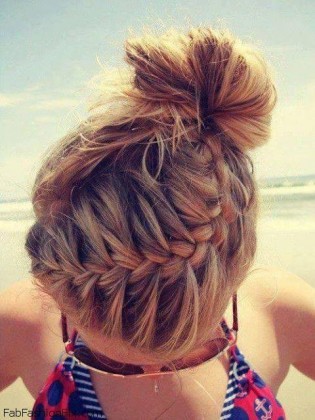 French Braided Bun Hairstyle