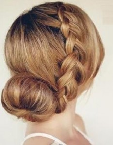 French Braided Bun Hairstyle