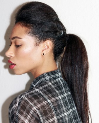 Simple Braid With Poof Hairstyle