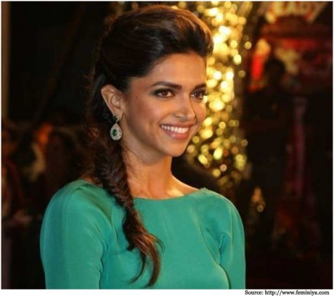 deepika-padukone Simple Braid With Poof Hairstyle