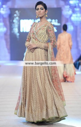 latest pakistani fashion trends - Angrakha style dress for Special Occasions