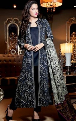 latest pakistani fashion trends - Gul Ahmed Coat Style Kameez