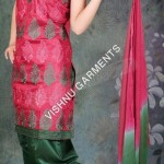 Maroon-Green-Cotton-Silk-Salwar-Kameez-With-Dupatta