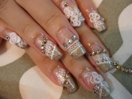 Nail art gudie - Wedding party Girly Nail Art