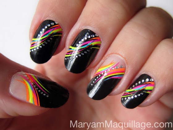 Funky Party Girly Nail Art - Nail Art Guide