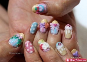 Nail Art Guide - Birthday Party Girly Nail Art