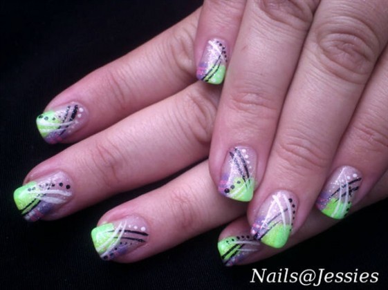 Funky Party Girly Nail Art - Nail Art Guide