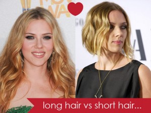hairs style - long hair vs short hair - celebrities in long hairs and short hairs - hair Styles