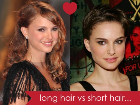 hairs style - long hair vs short hair - celebrities in long hairs and short hairs - hair Styles
