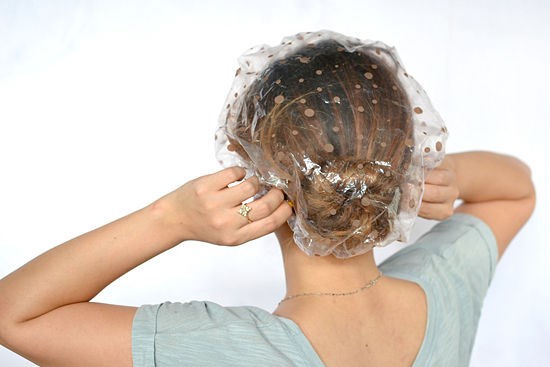 plastic mask to cover head - DIY hair treatment - DIY hair care - diy HAIR FALL SOLUTION