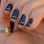 Express your beauty through black nail art 006