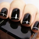 Express your beauty through black nail art 013
