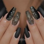 Express your beauty through black nail art 019