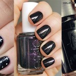Express your beauty through black nail art 023