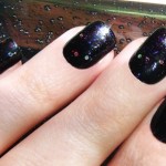 Express your beauty through black nail art 026