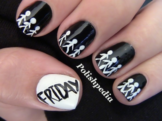 Express your beauty through black nail art