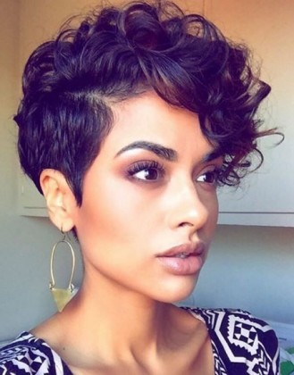 short haircut style for black women