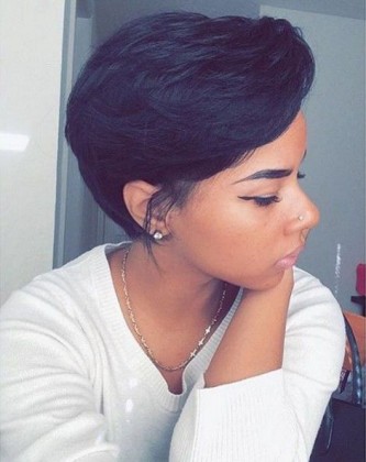 short haircut style for black women