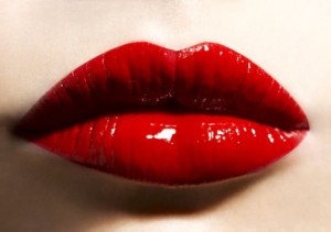 red lips compliment for a lady