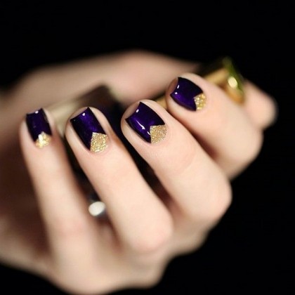 Trendy Triangles nail art design