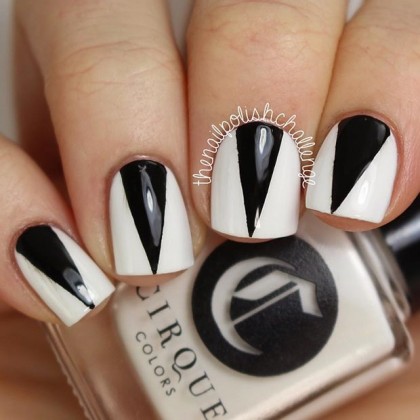 Trendy Triangles nail art design