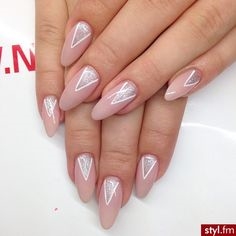 Trendy Triangles nail art design