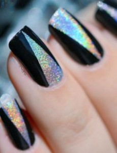 Trendy Triangles nail art design