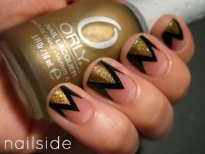 Trendy Triangles nail art design