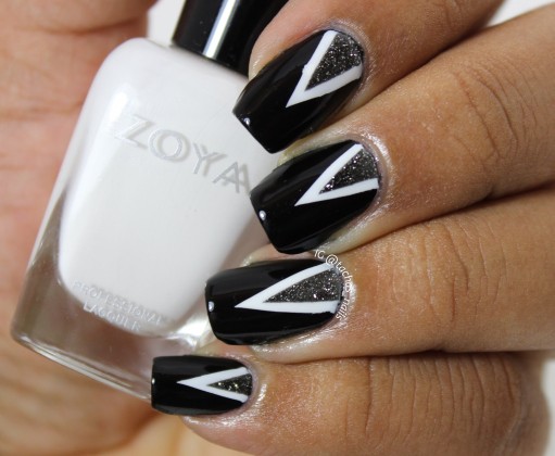 Trendy Triangles nail art design