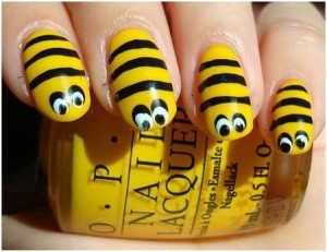 Visual Stripes a colorful nail art design