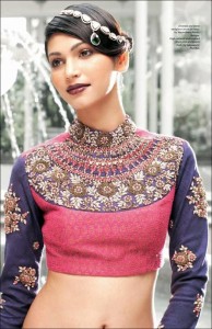 High Neck Blouse Designs for your saree this year