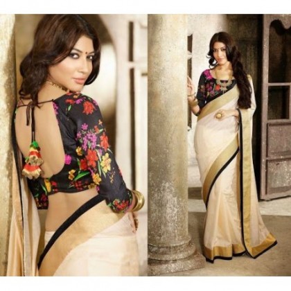 Deep back neck blouse designs for your saree