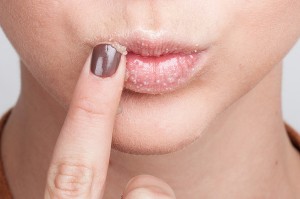 scrubbing for cure lips