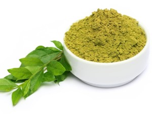 powder henna with leaves