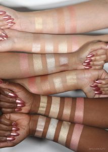 Highlighter Swatches of Huda Beauty Palette