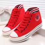 New-High-top-Lace-Canvas-Shoes-Female-Casual-Free-Shipping-Women-White-Black-Red-Blue-2015