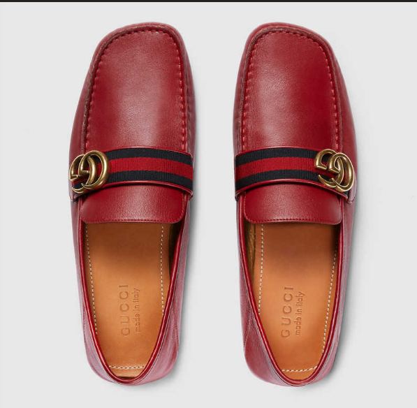 red gucci loafers men