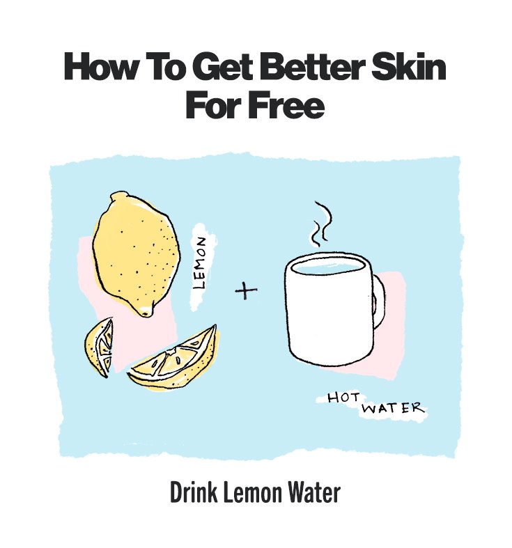 skincare hacks lemonwater