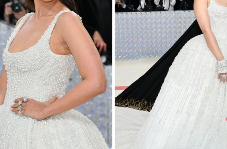white pearl dress